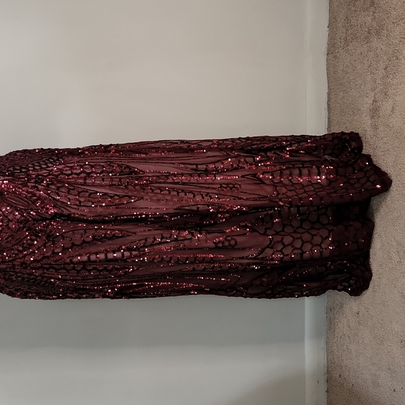 NW Nightway Sequined High Neck Backless Prom Dress - Picture 10 of 15